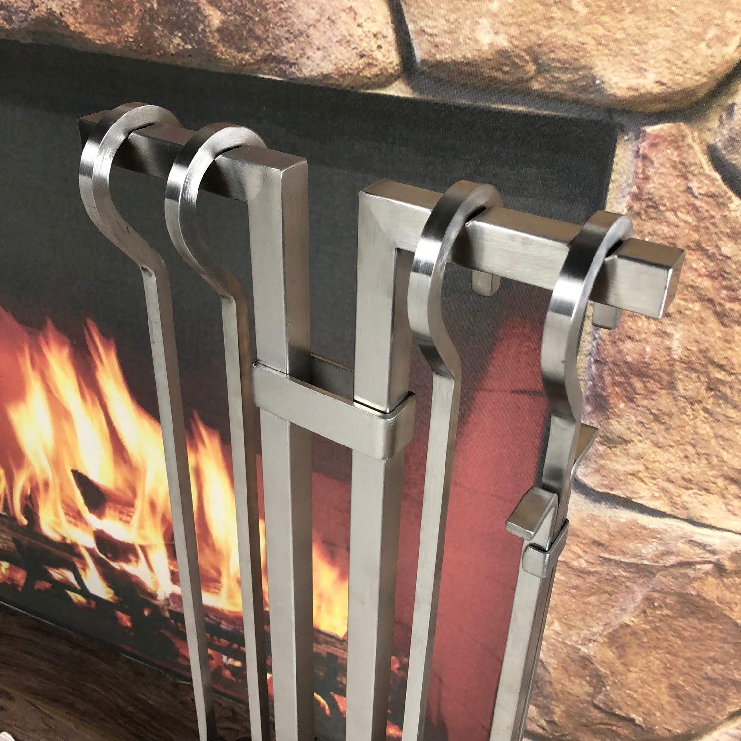 Sinclair Fireplace Tool Set – 4-Piece with Stand