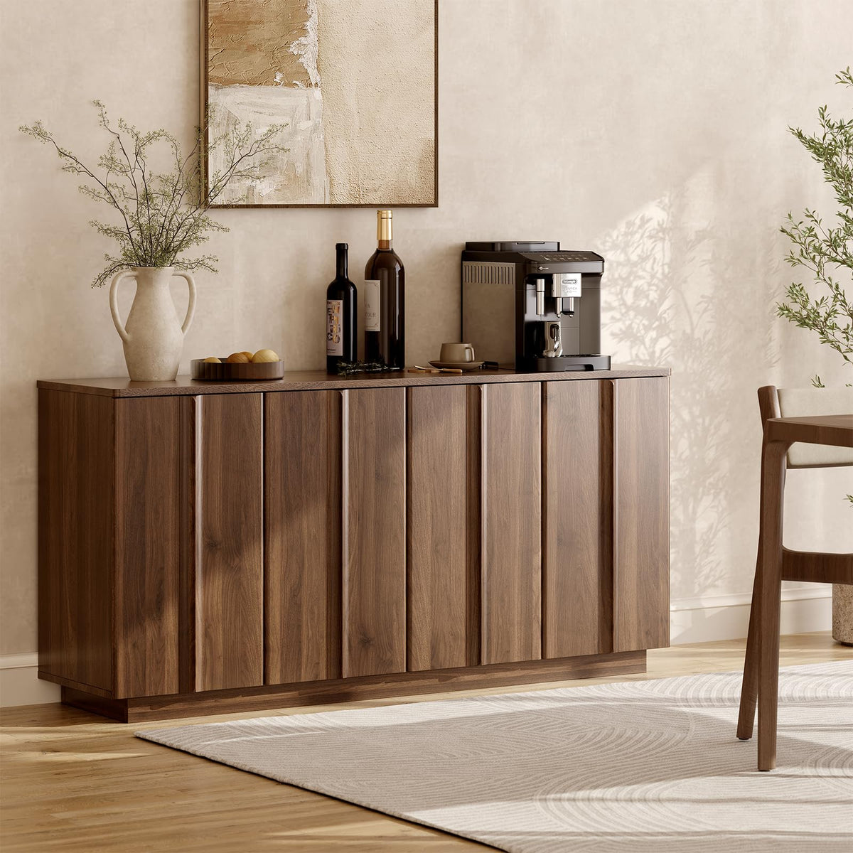 Fluted Walnut Sideboard
