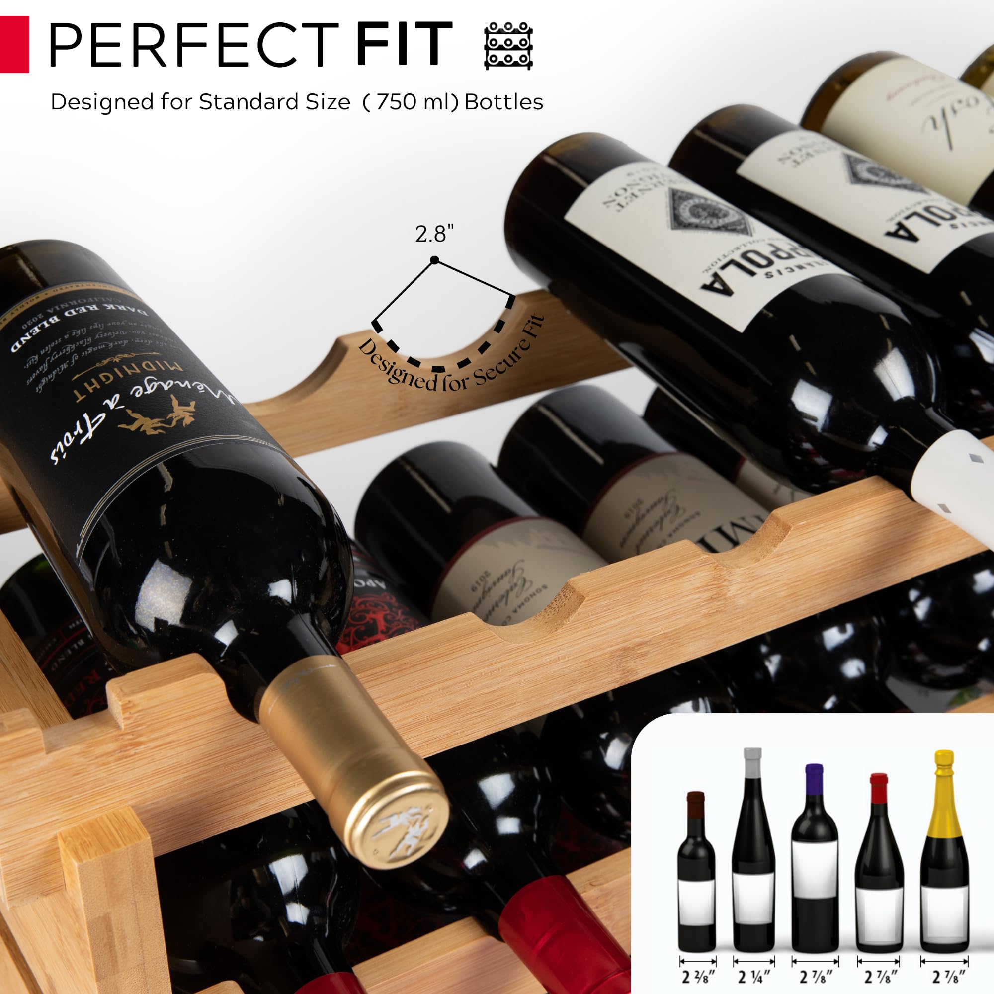 Bamboo Wine Rack – 72 Bottle