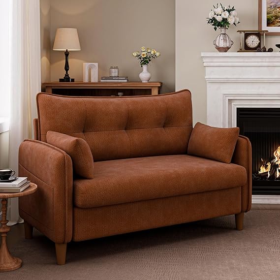 50" Tufted Loveseat Sofa