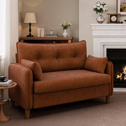 Tufted Loveseat Sofa – 2-Seater Chenille Couch