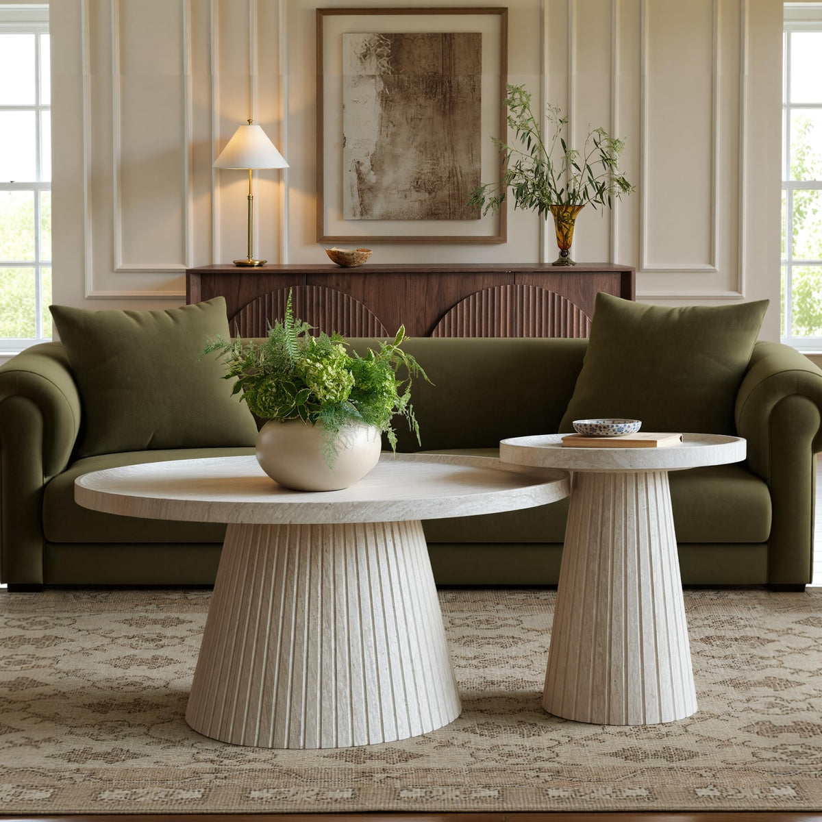 Faux Stone Nesting Coffee Tables