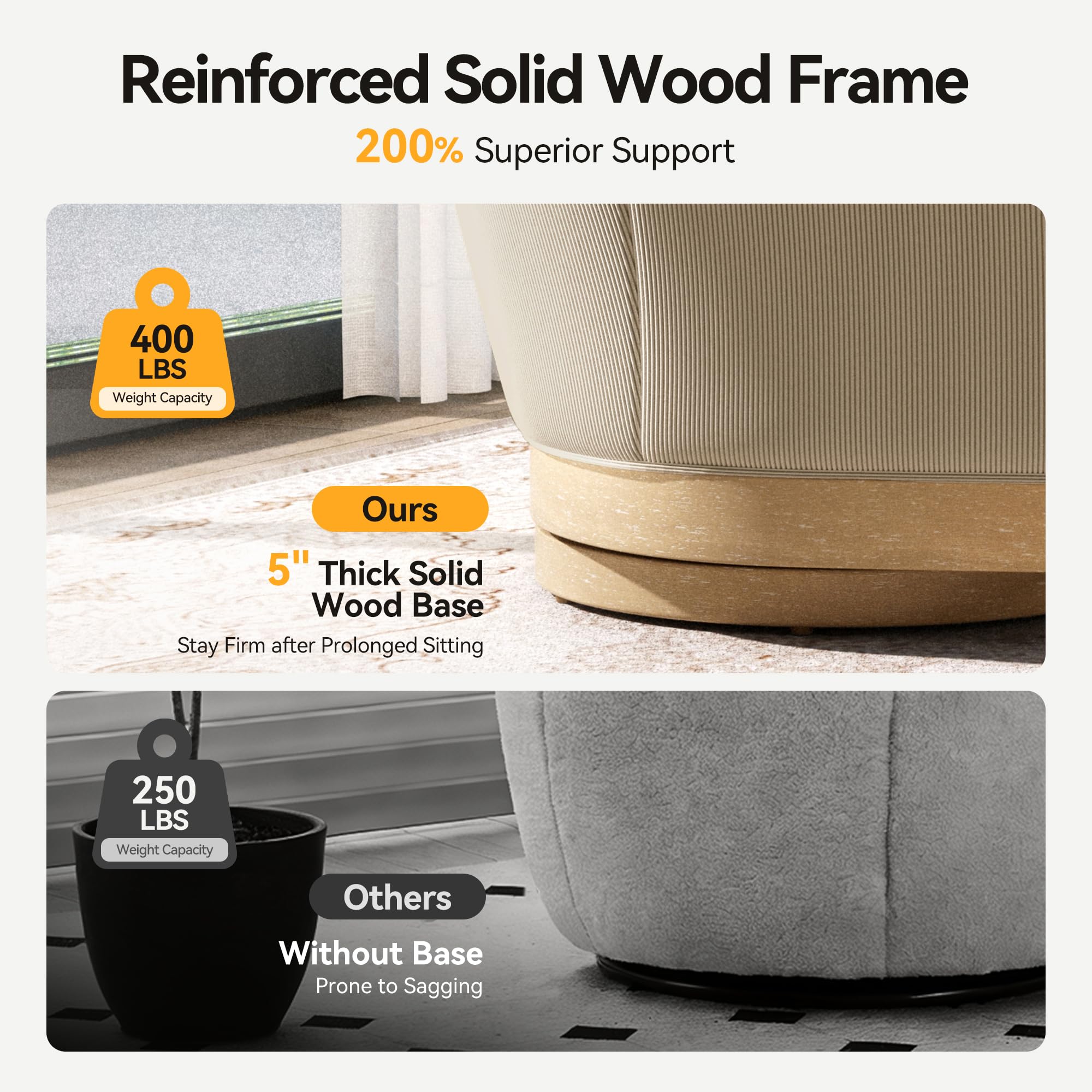 High-Back Barrel Swivel Accent Chair