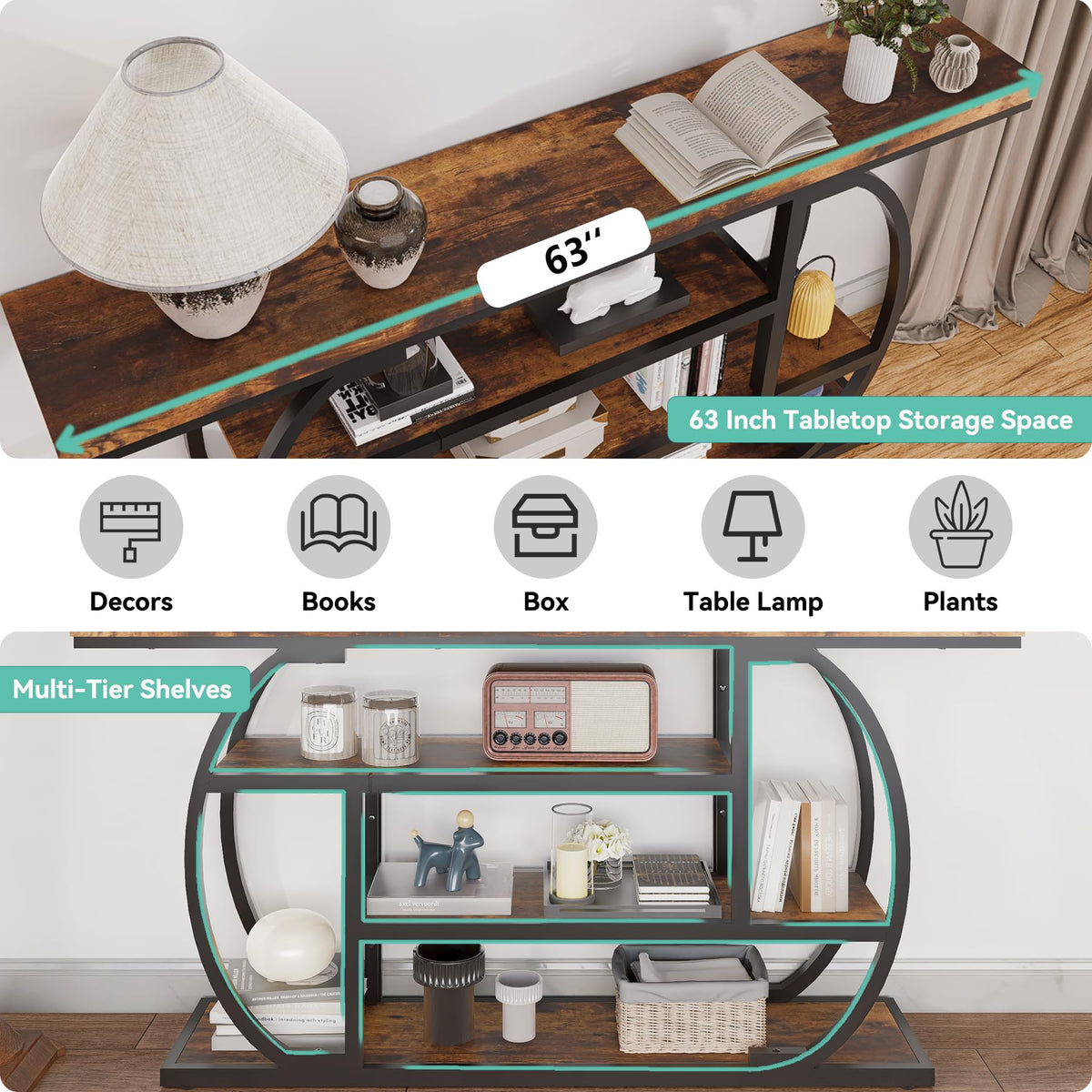 4-Tier Console Table