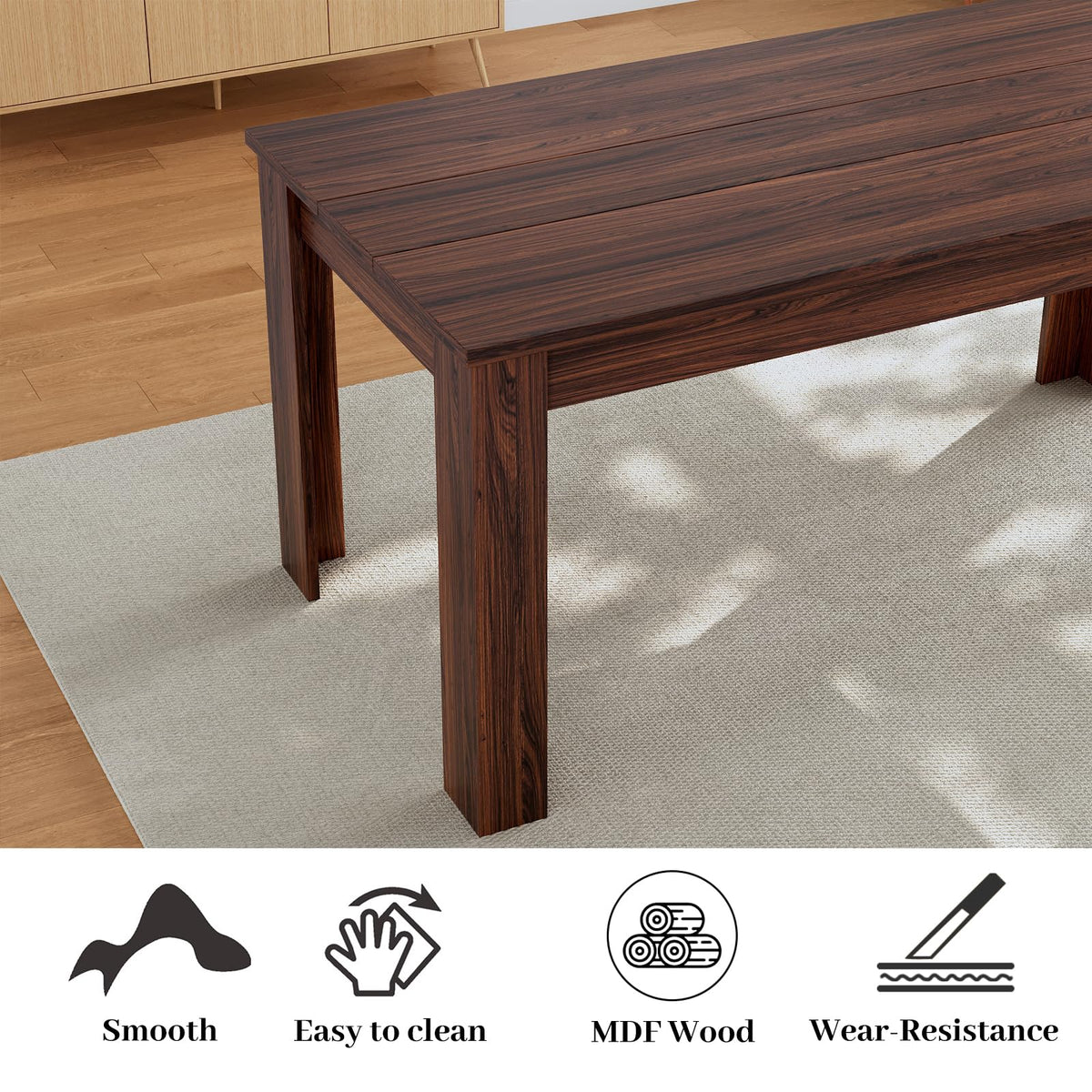 Walnut MDF Dining Table