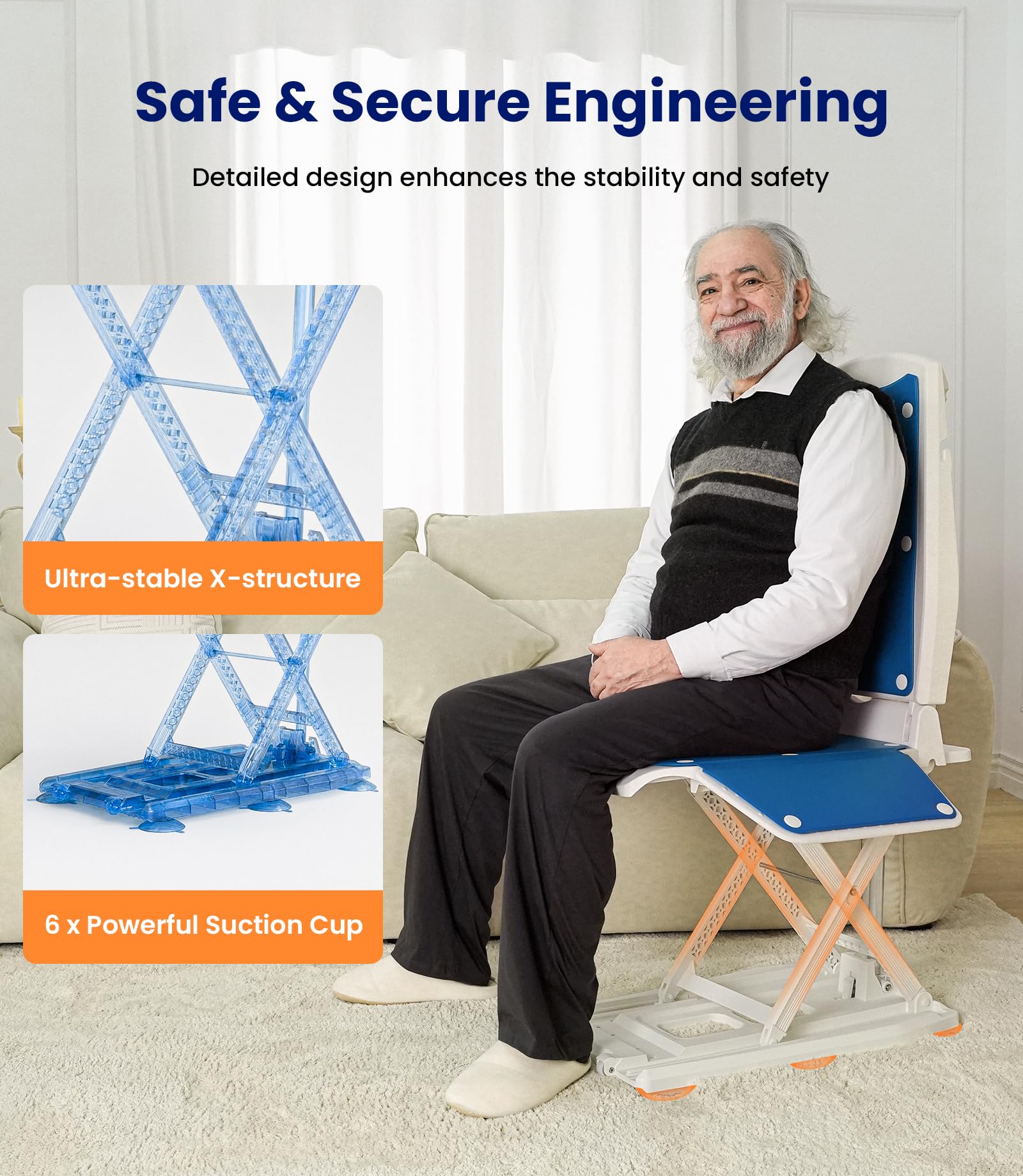 Electric Floor Lift Chair with Wheels