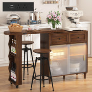 Walnut Rotating Kitchen Island