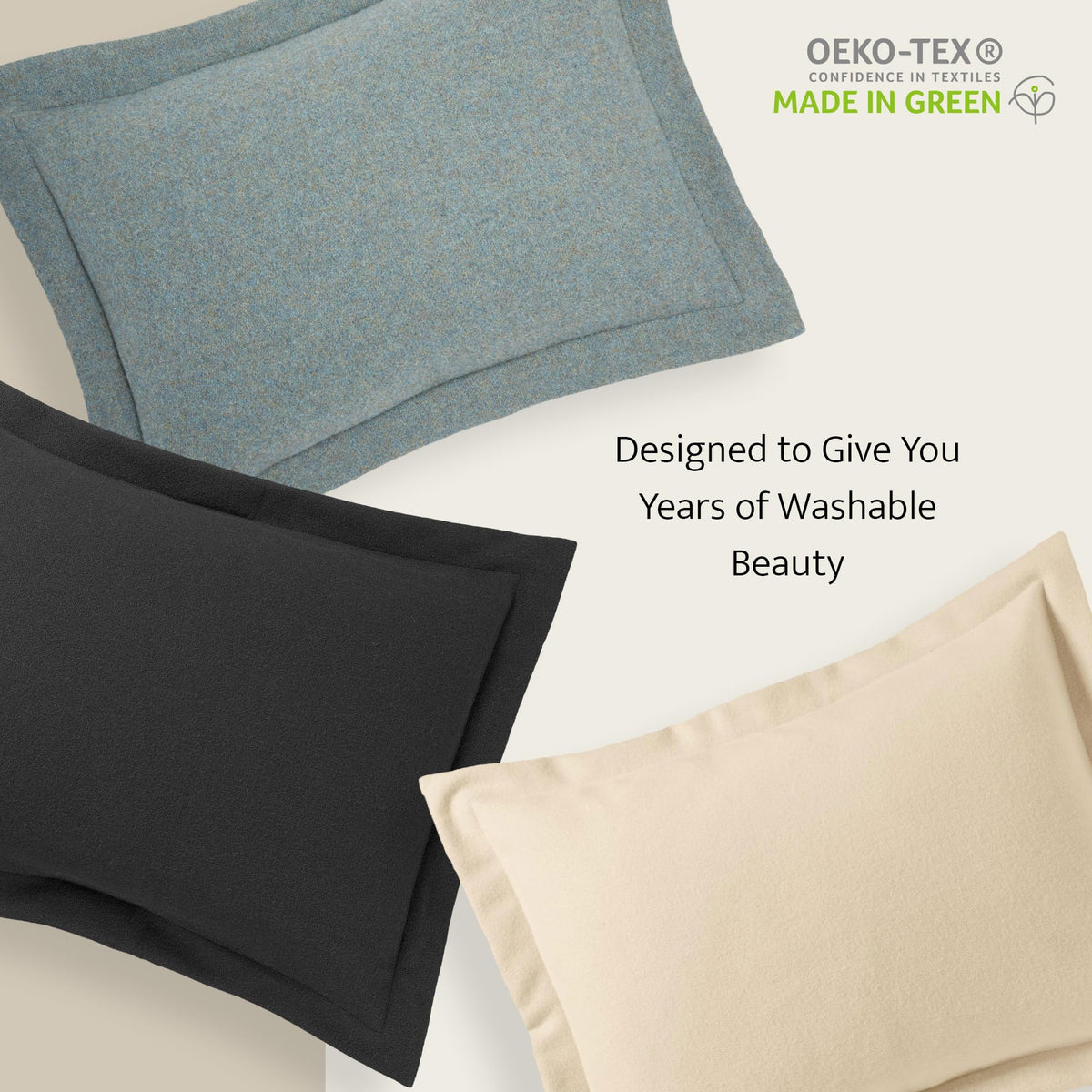 Charcoal Wool Pillow Sham