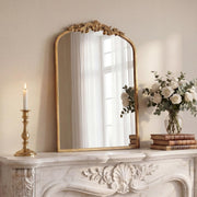 Gold Arched Baroque Wall Mirror