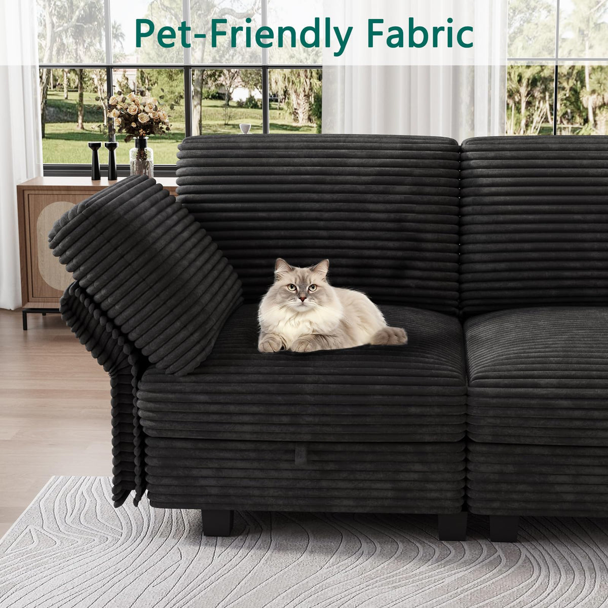 Modular Sectional Cloud Couch, Convertible Sleeper Sofa Bed for Living Room