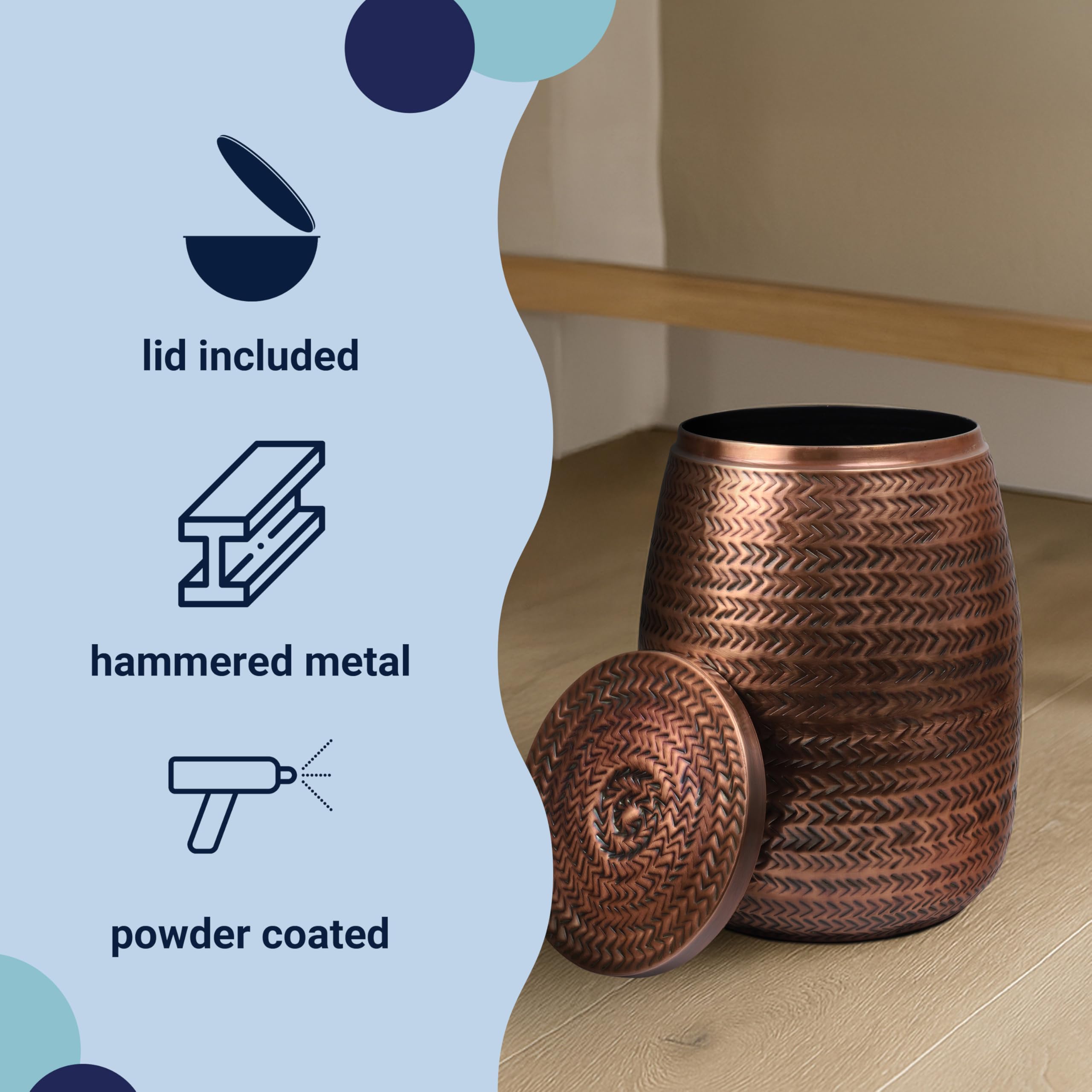 Jasper Metal Drum Storage Side Table