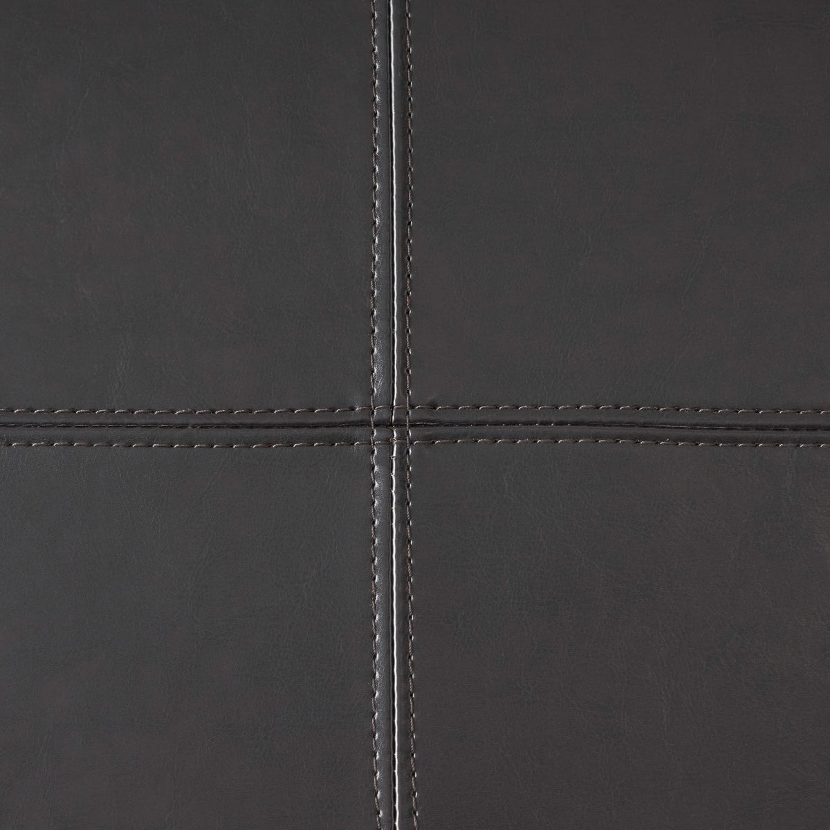 Square Leather Storage Ottoman