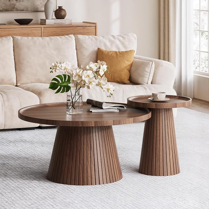 Faux Stone Nesting Coffee Tables