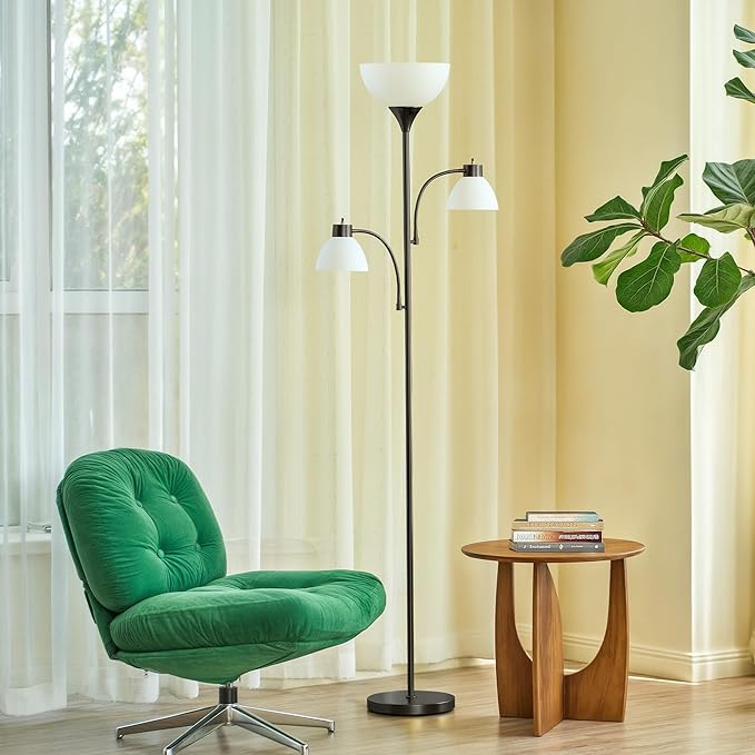 Torchiere Floor Lamp with Side Reading Light
