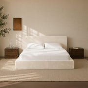 RECCI AirFrame Queen Upholstered Bed Frame with Plush Padded Headboard