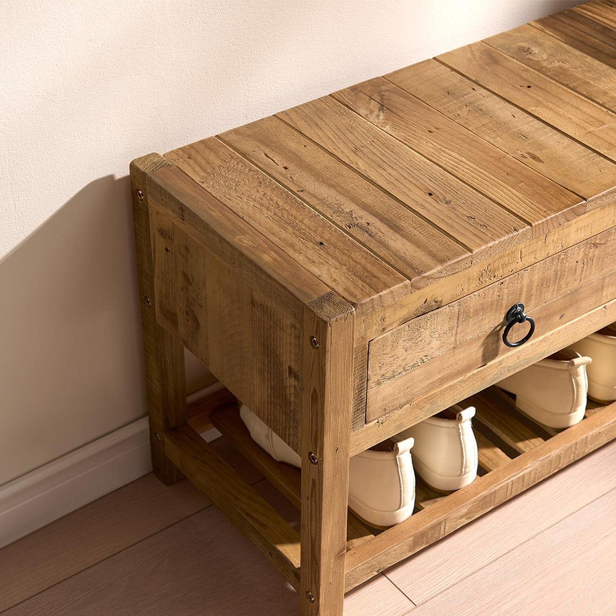 Reclaimed Wood Storage Bench