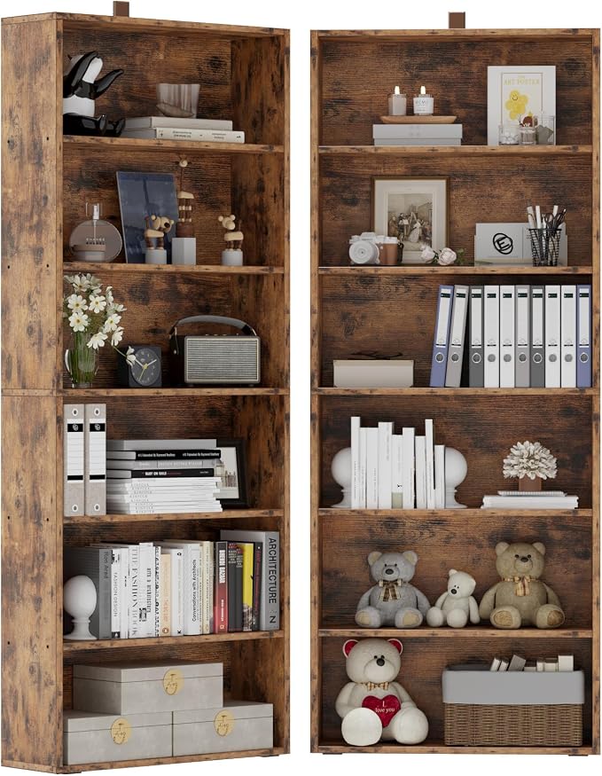 White 6-Tier Bookcase