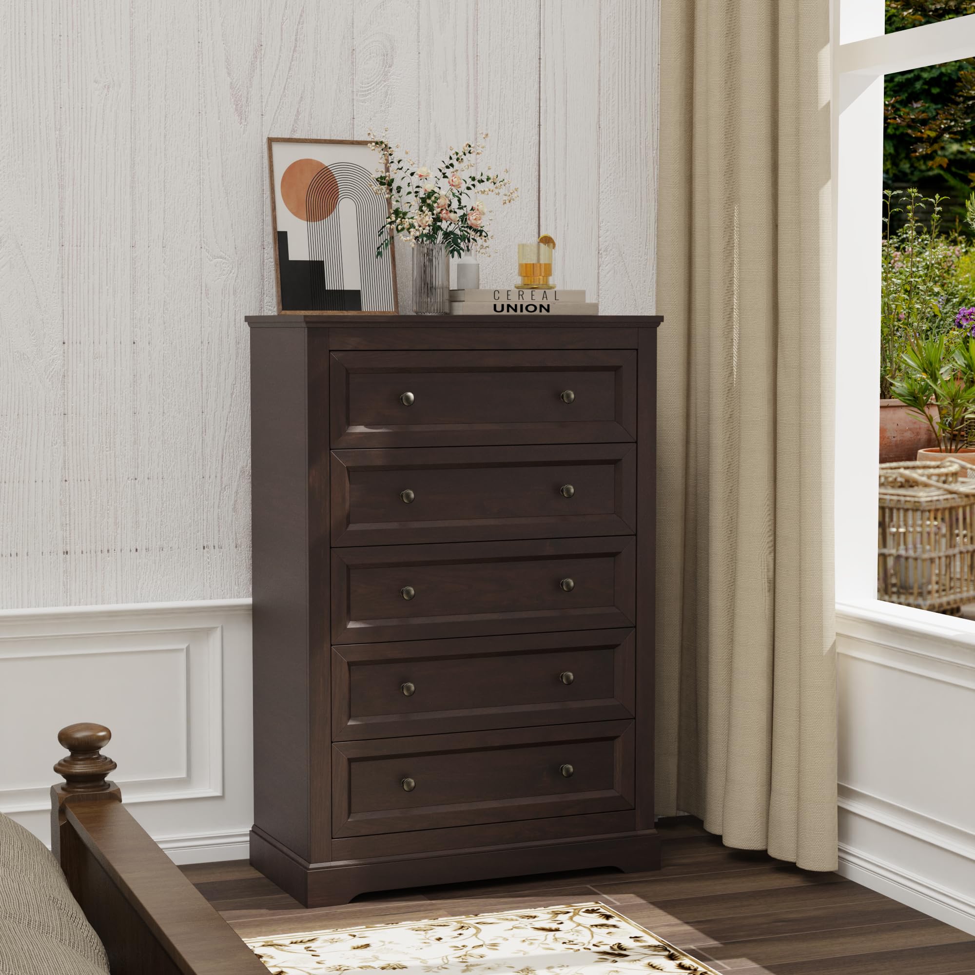 Farmhouse Bedroom Dresser Set of 4 with Charging Nightstand