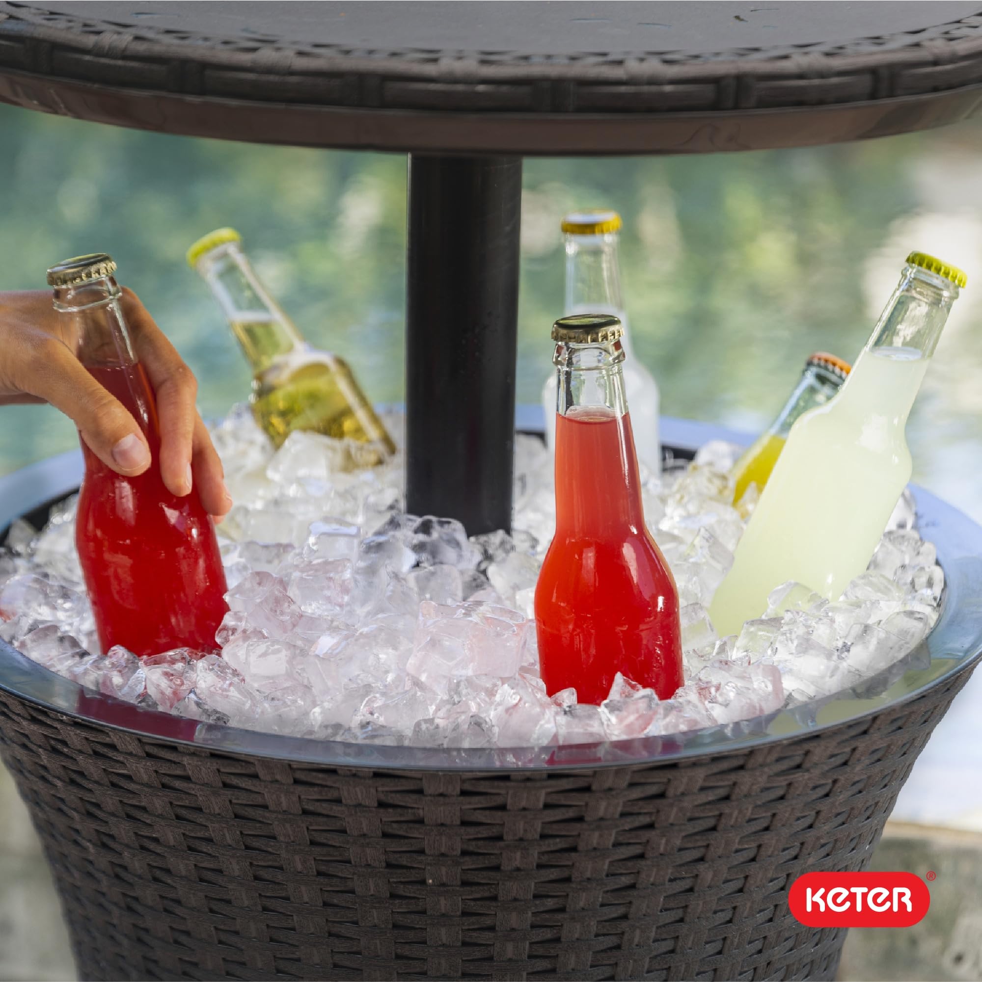 Pacific Cool Bar Outdoor Table with Hidden Cooler