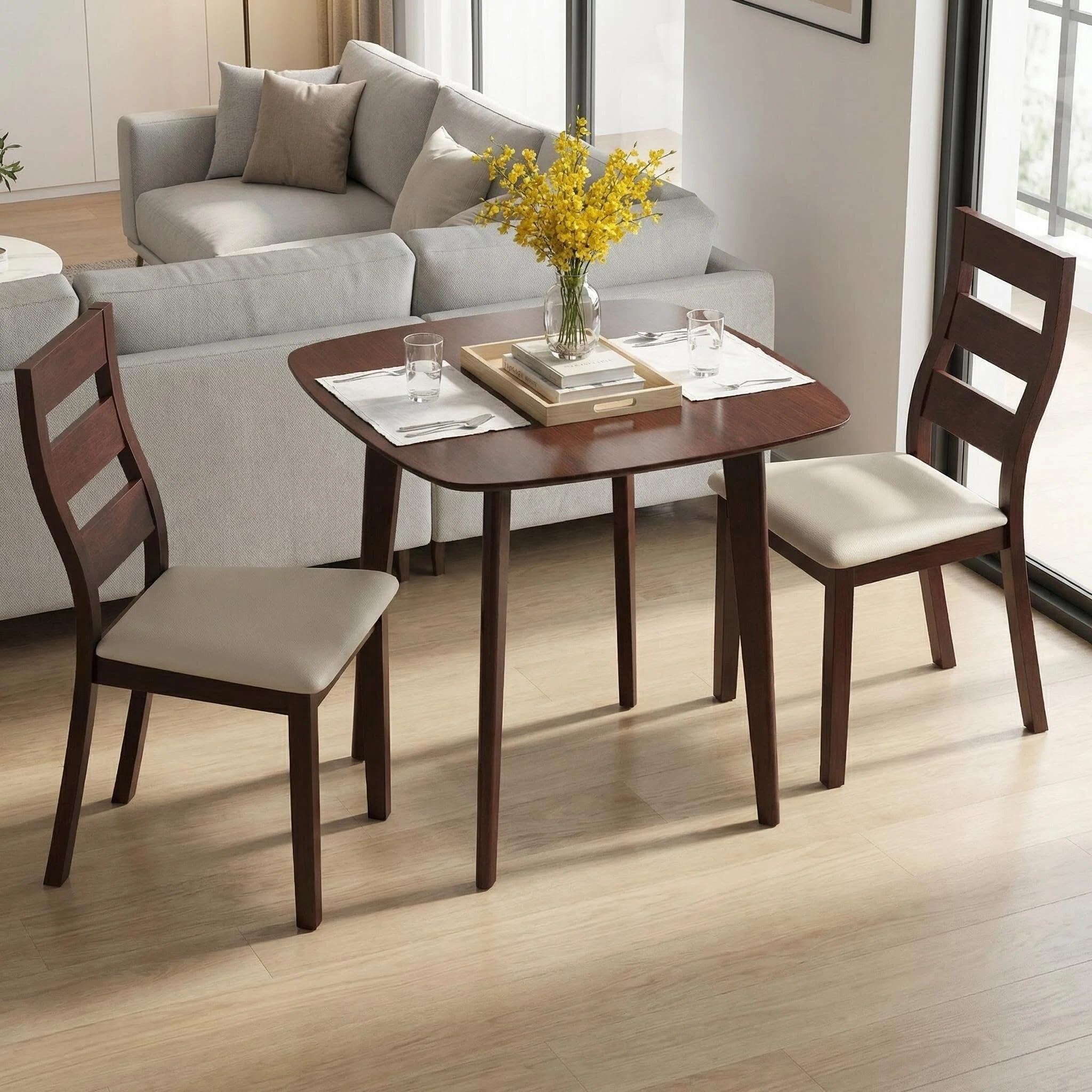 3-Piece Small Dining Table Set for 2