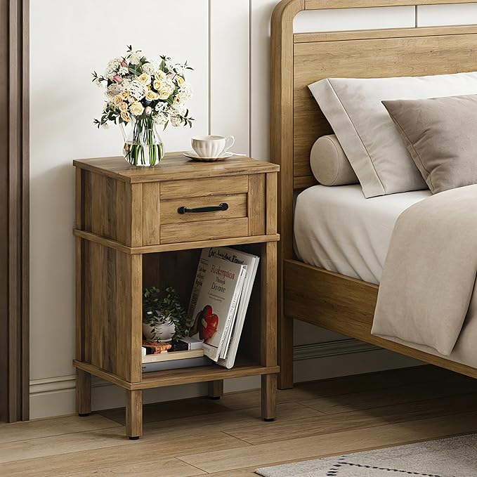 Farmhouse Nightstand with Drawer