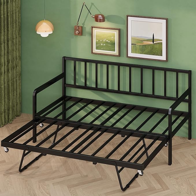 Twin Metal Daybed Frame with Storage