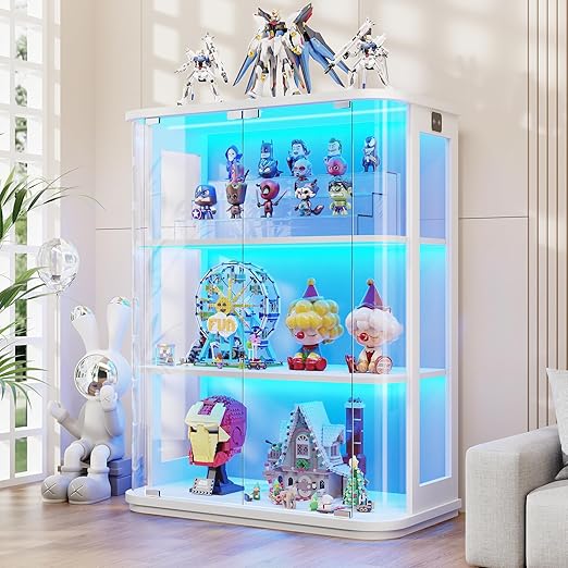 Glass Display Cabinet with LED Lights & Human Body Sensor