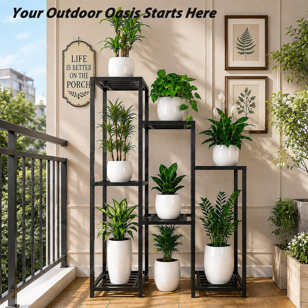 7-Tier Steel Plant Stand