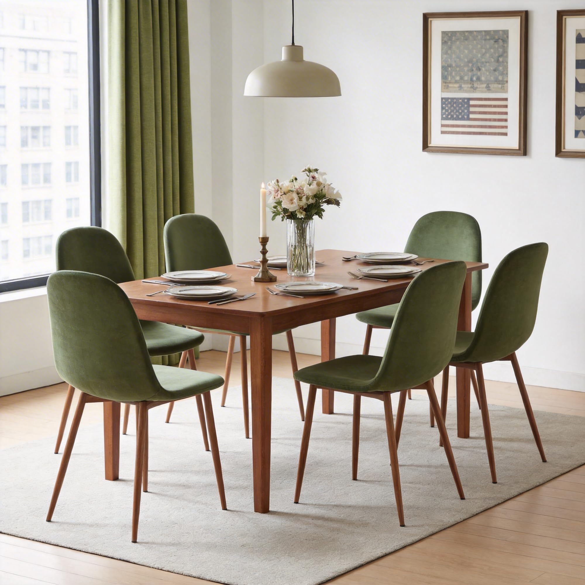 Velvet Dining Chairs, Set of 4