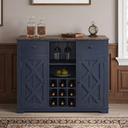 Navy Wine Bar Cabinet