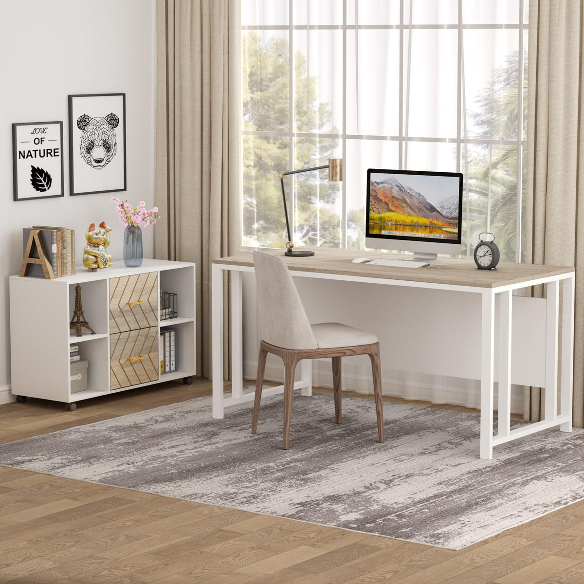 2-Drawer Rolling File Cabinet