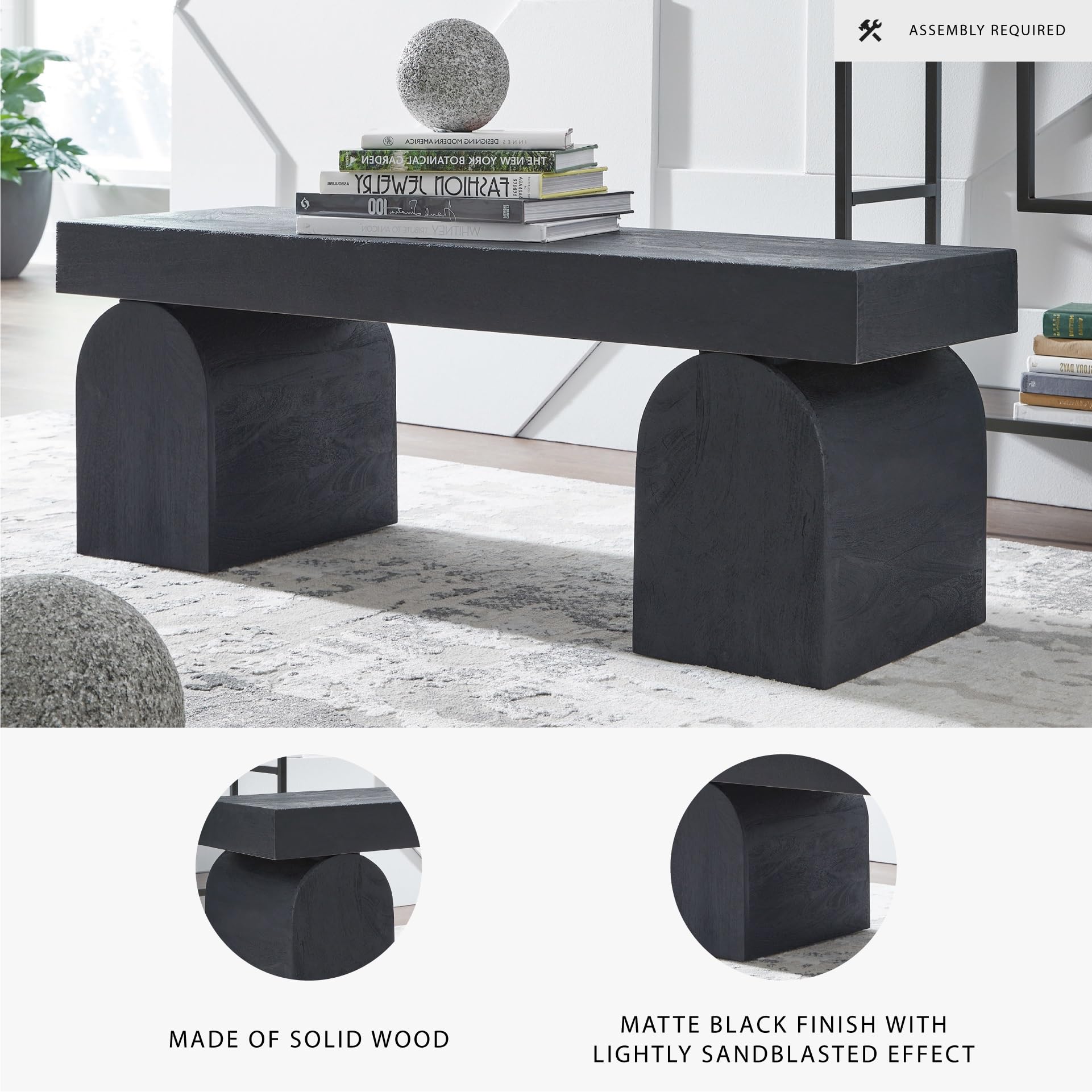 Modern Wood Accent Bench