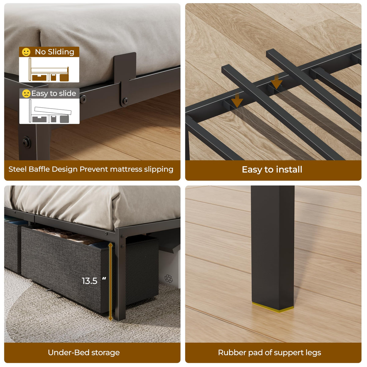 Full Corner Storage Bed with LED Lights
