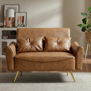 Faux Leather Loveseat
