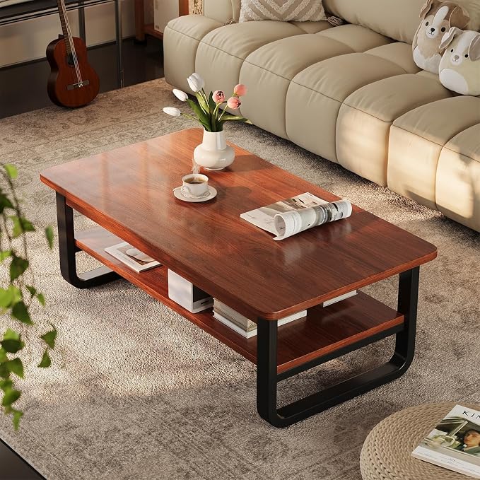 Rectangular Coffee Table with Storage