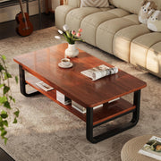 Two-Tier Coffee Table with Rounded Corners