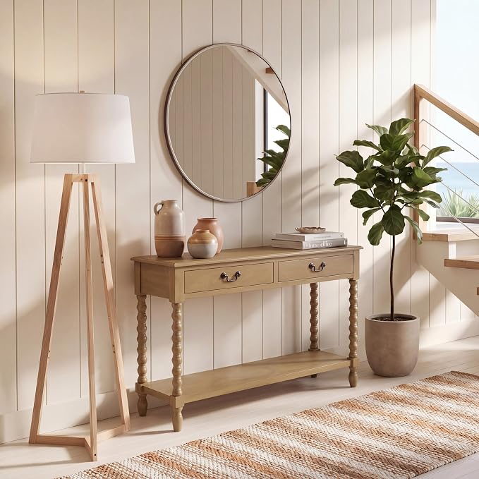 2-Drawer Wood Console Table