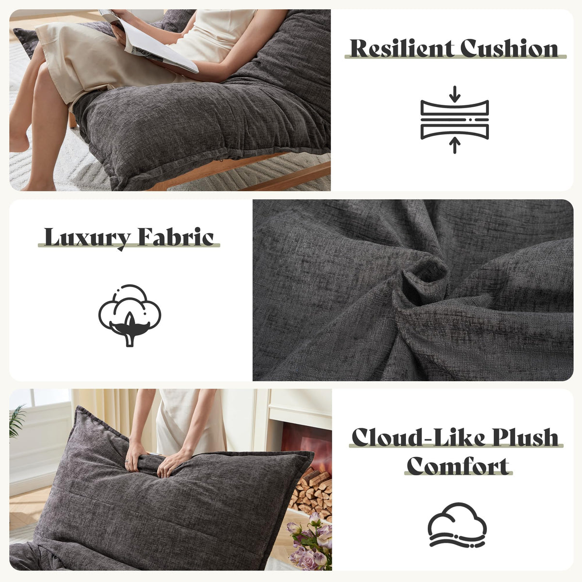 Oversized Convertible Lounge Chair