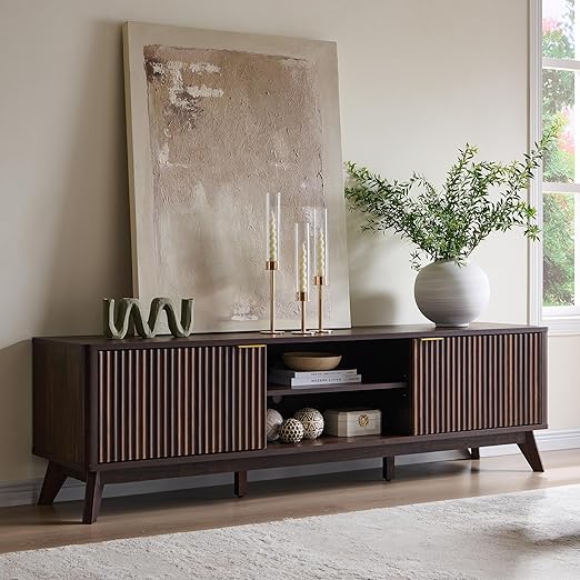 70" Fluted TV Stand – Mid-Century Modern