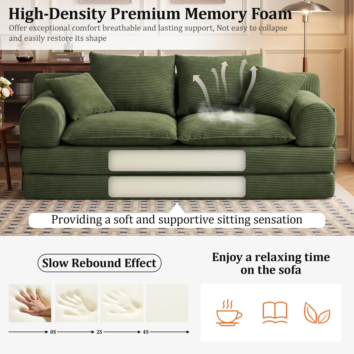 Corduroy Convertible Sofa Bed