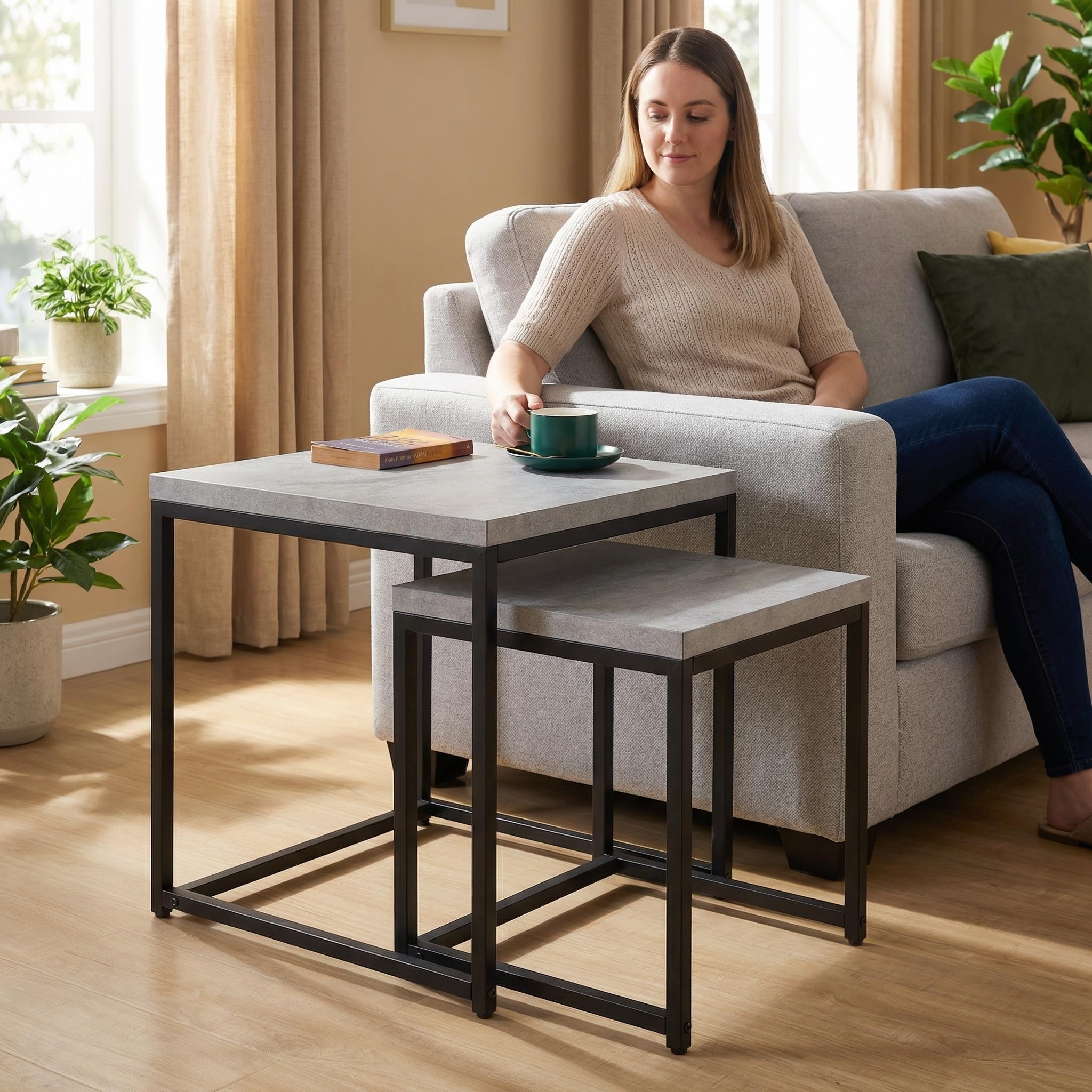 Nesting Coffee & Side Tables, Set of 2