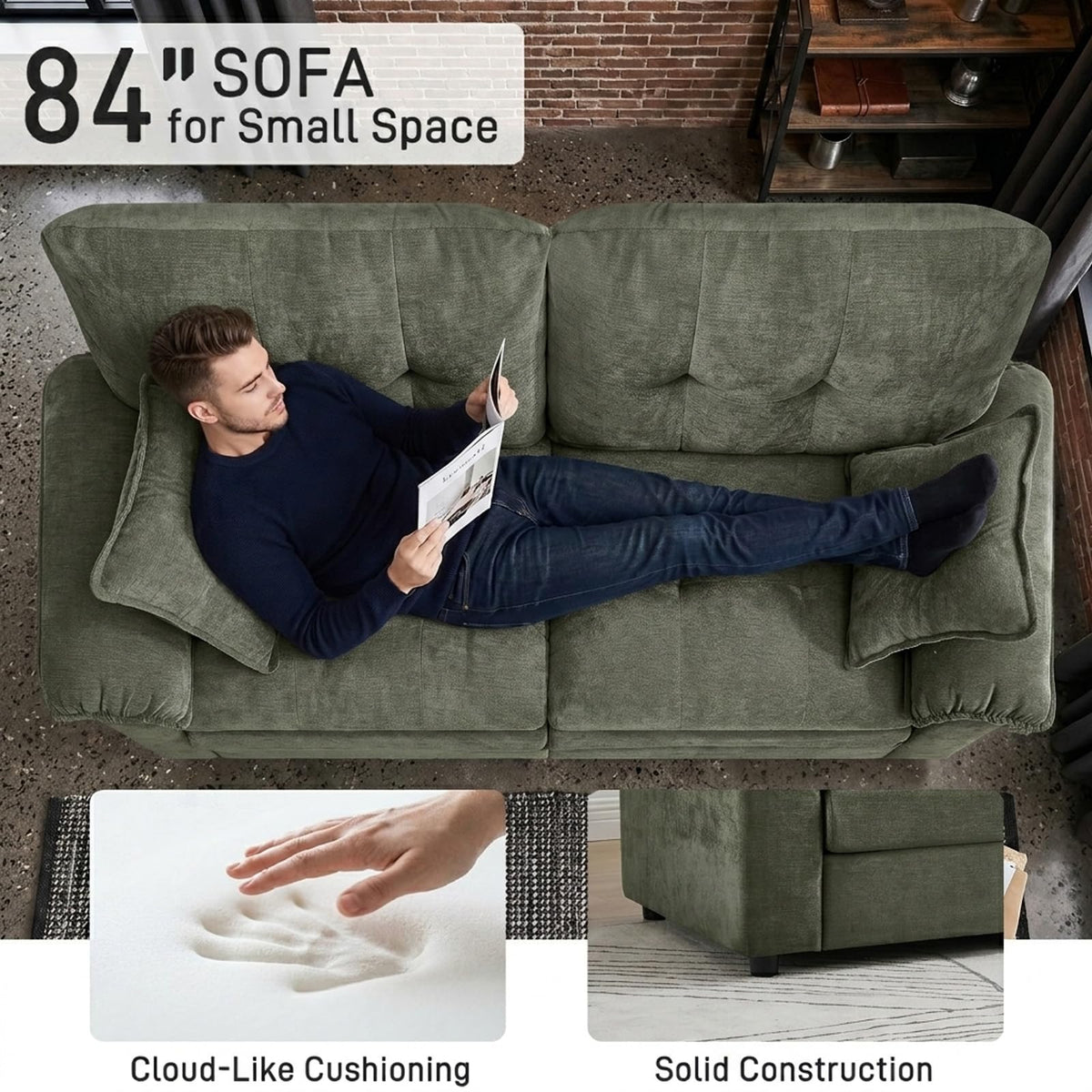 Modular Chenille Loveseat
