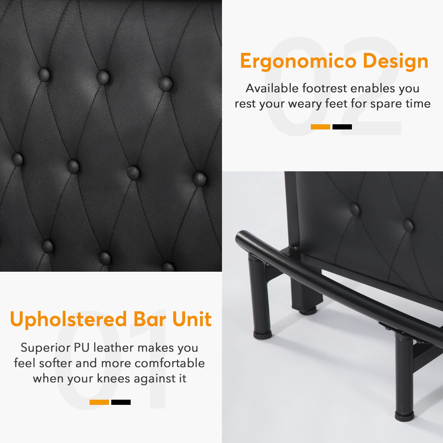 44-Inch Bar Height Table with Storage