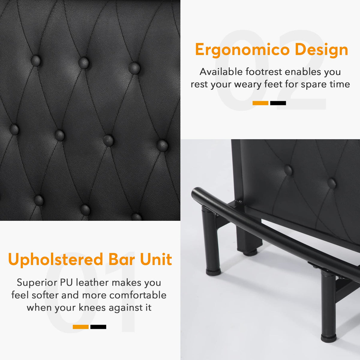 Black Home Bar Table with Storage