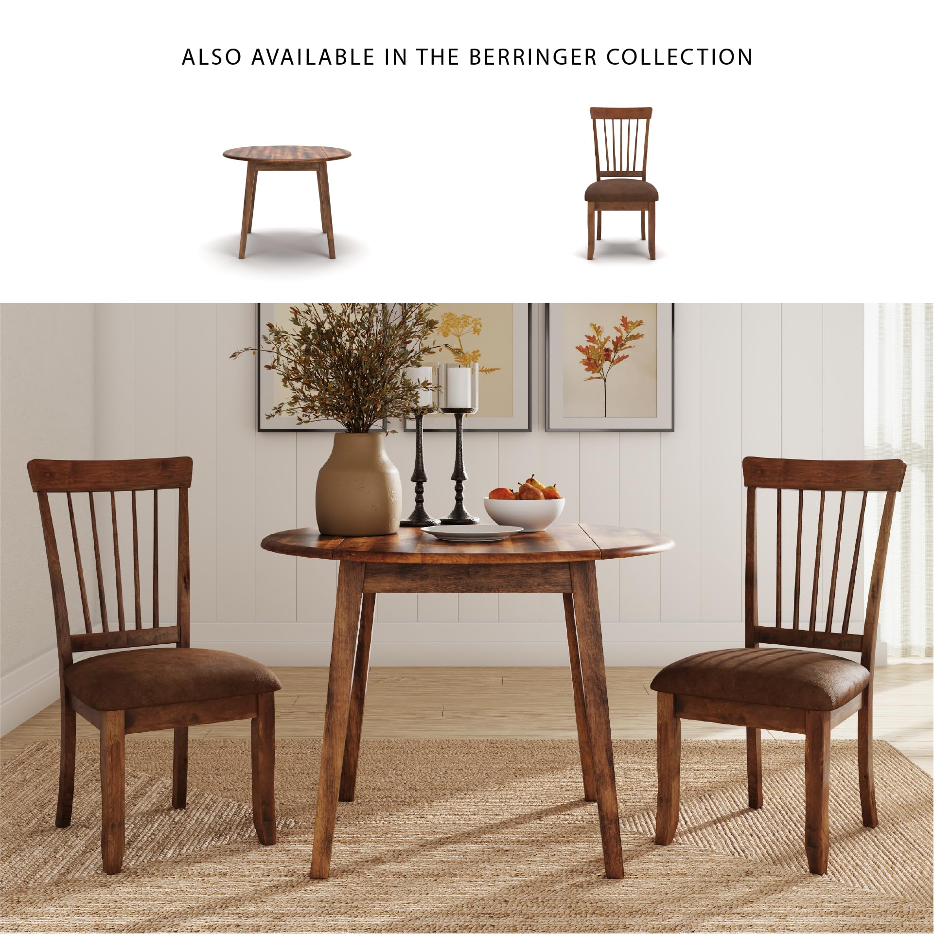 Spindle-Back Dining Chairs, Set of 2