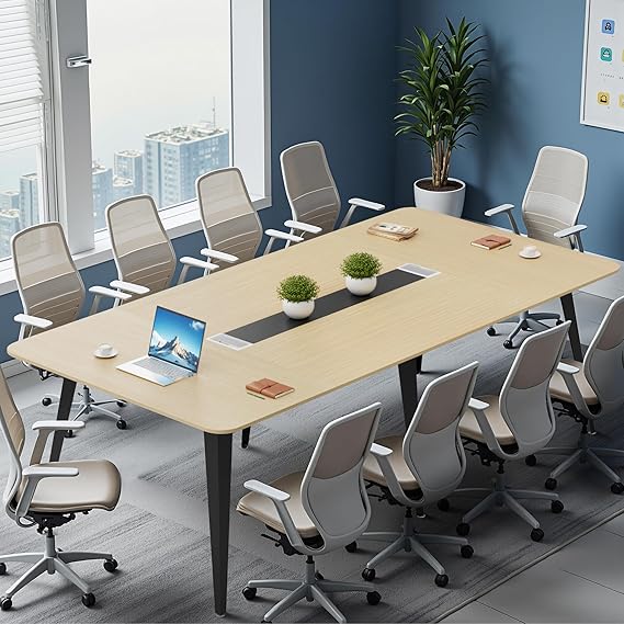 8FT Conference Table with Cable Grommets