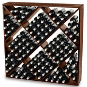 120-Bottle Walnut Wall Wine Rack