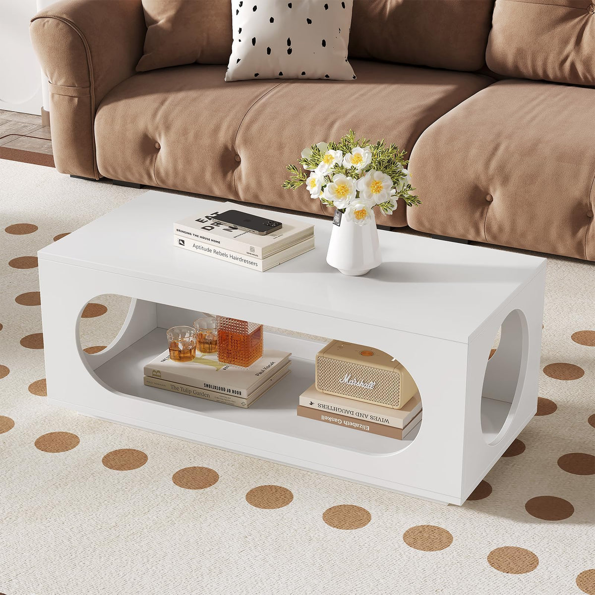 White LED Coffee Table