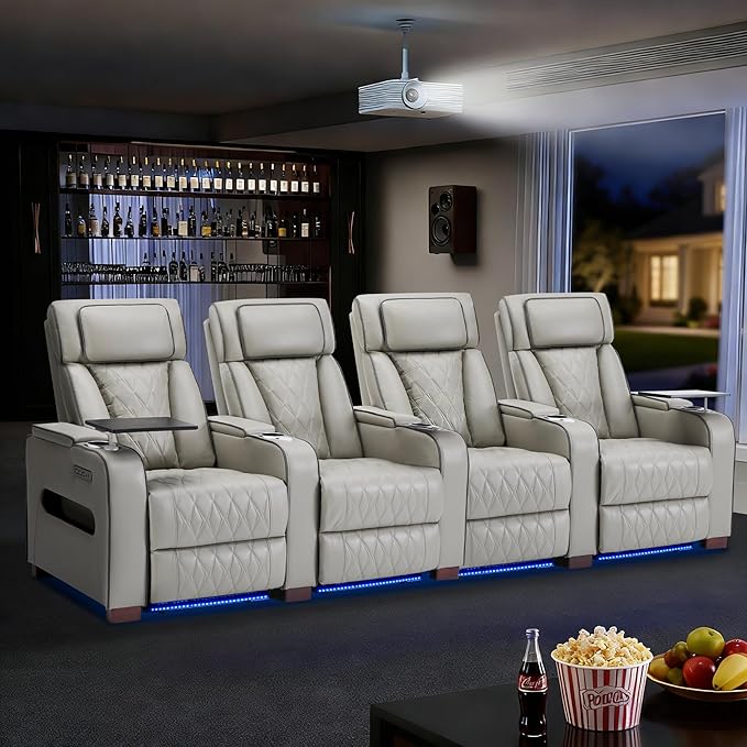 Power Reclining Home Theater Sofa