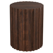 Fluted Mango Wood Side Table